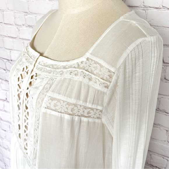 FREE PEOPLE Pretty Please Long Sleeve Embroidered Tunic--M - Picture 3 of 14